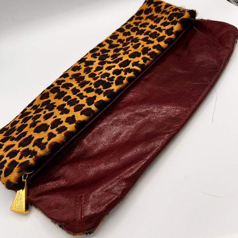Red and Leopard Clutch.